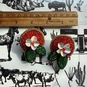 Handcrafted Florida Orange Earrings